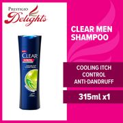 Clear Men Cooling Itch Control Anti-Dandruff Shampoo 315ml