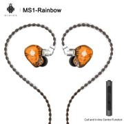 Hidizs MS1 Rainbow HiFi Audio Dynamic Diaphragm In-Ear Monitor earphone IEM with Detachable Cable 2Pin 0.78mm Connector