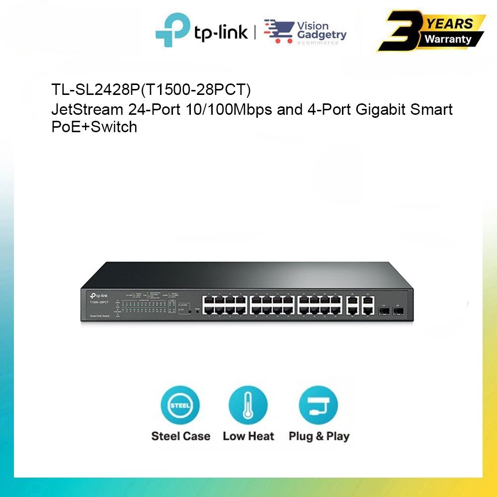 TP-Link TL-SL2428P JetStream 24 Port POE Switch