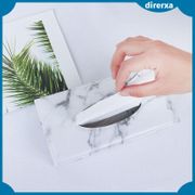 [DIRE] PU Leather Tissue Box Case Cover Paper Napkin Holder Home Office Decor