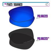 EZReplace Polarized Replacement Lenses for - Oakley Fives Squared Sunglasses - Black P Plus-Navy P