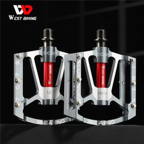 WEST BIKING Pedal Mountain Bike 3 Bearings Letter Shaft Interface MTB Hollow Cycling Aluminum Bearing