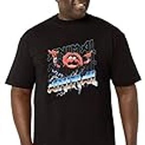 Disney Muppets Animal Metal Men's Tops Short Sleeve Tee Shirt, Black, 5X-Large Big Tall