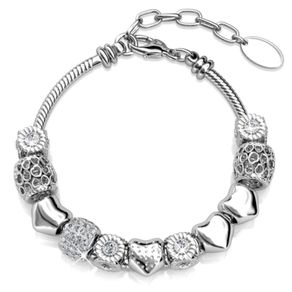Her Jewellery Radiant Charm Bracelet - Luxury Crystal Embellishments plated with 18K Gold