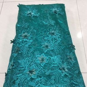 Green Color African Cotton Swiss Voile Lace Fabric High Quality African Swiss Voile Lace In Switzerland Lace Fabric ZA31