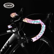 Anti-Slip Road Bicycle Handlebar Light Change Reflective Bike Bar Tape Racing Bike Tape Wrap Pu Leather Cycling Handlebar Tapes