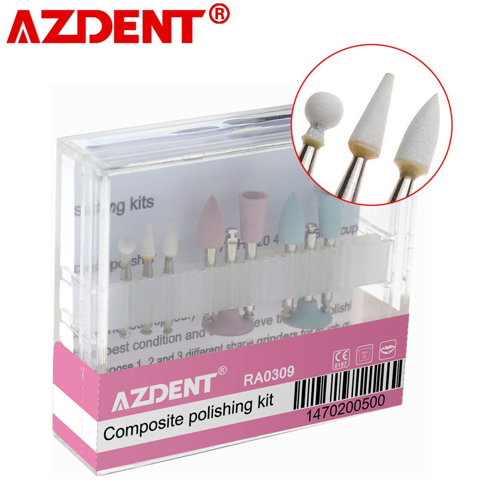 9pcs/Box Dental Composite Polishing For Low Speed Handpiece Contra Angle Kit  RA0309 Resin Sanding Polishing