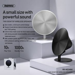 REMAX Desktop Bluetooth speaker Touch key design HiFi sound quality Bluetooth 4.2 TWS Pair Portable speaker m23mini