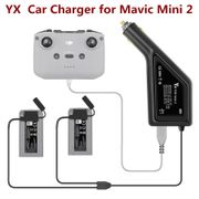 Mavic Mini SE Car Charger 3-in-1 Dual Battery Remote Controller Charger with USB Port for DJI Mavic Mini 2 Drone Accessories