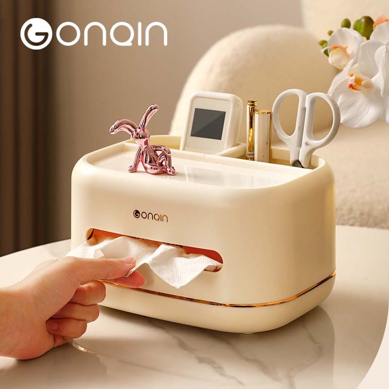 ECOCO Napkin Holder Household Living Room Dining Room Creative Lovely  Simple Multi function Remote Control Storage Tissue Box