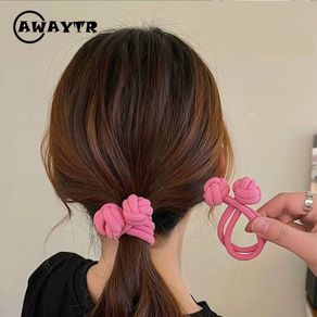 AWAYTR Tie A High Ponytail Band High Elastic Headband Women's Knot Hair Band Rubber Band Hair Accessories