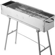 Charcoal BBQ Grill 32" X 8" Folded Portable Stainless Steel Outdoor Barbecue