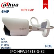 Dahua 4MP IP Camera IPC-HFW2431S-S-S2 WDR IR Bullet Network Camera  H.265 IR 30m  POE Camera