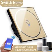 new type wifi touch switch, Smart Sensor wifi light switch, Wireless Remote Control smart switch, EU/UK Glass panel wall Switch