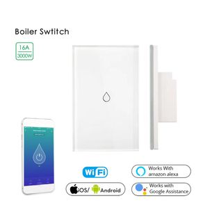 Smart Wifi Water Heater Boiler Switch 16A 3000W Glass Panel High-Power Timmer Mobile APP Voice Control with Alexa Google Home