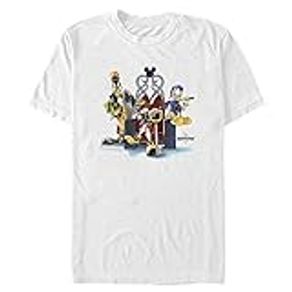Disney Big & Tall Kingdom Hearts in Chair Men's Tops Short Sleeve Tee Shirt, White, 3X-Large Tall