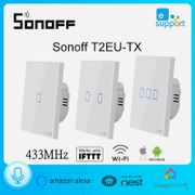 Sonoff T2 EU 1 2 3 Gang Smart WiFi Wall Light Switch Panel Timer RF/APP/Touch Remote Control Home Automation Google Nest/Alexa