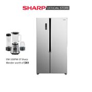 SHARP 521L Side-by-Side Inverter Refrigerator SJ-SS52ES-SL