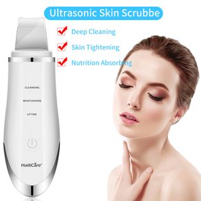 Professional Ultrasonic Facial Skin Scrubber Ion Deep Face Cleaning Peeling Rechargeable Skin Care Device Beauty Instrument