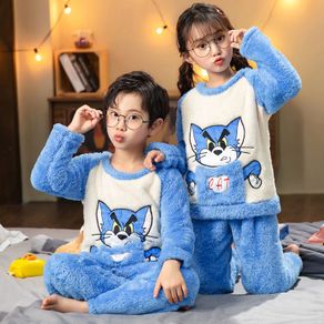 Children's Home Service Winter Thicken Flannel Pajamas