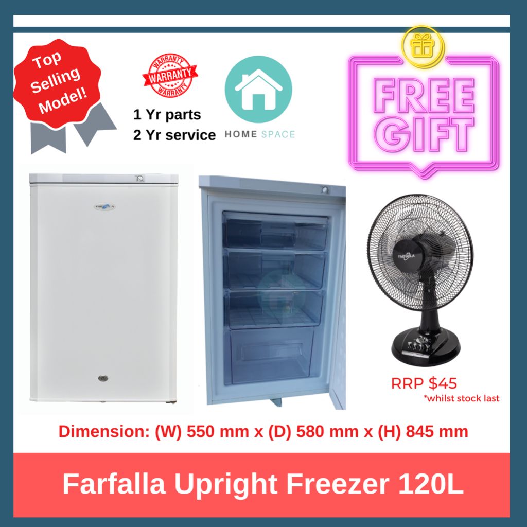 farfalla 120l upright freezer