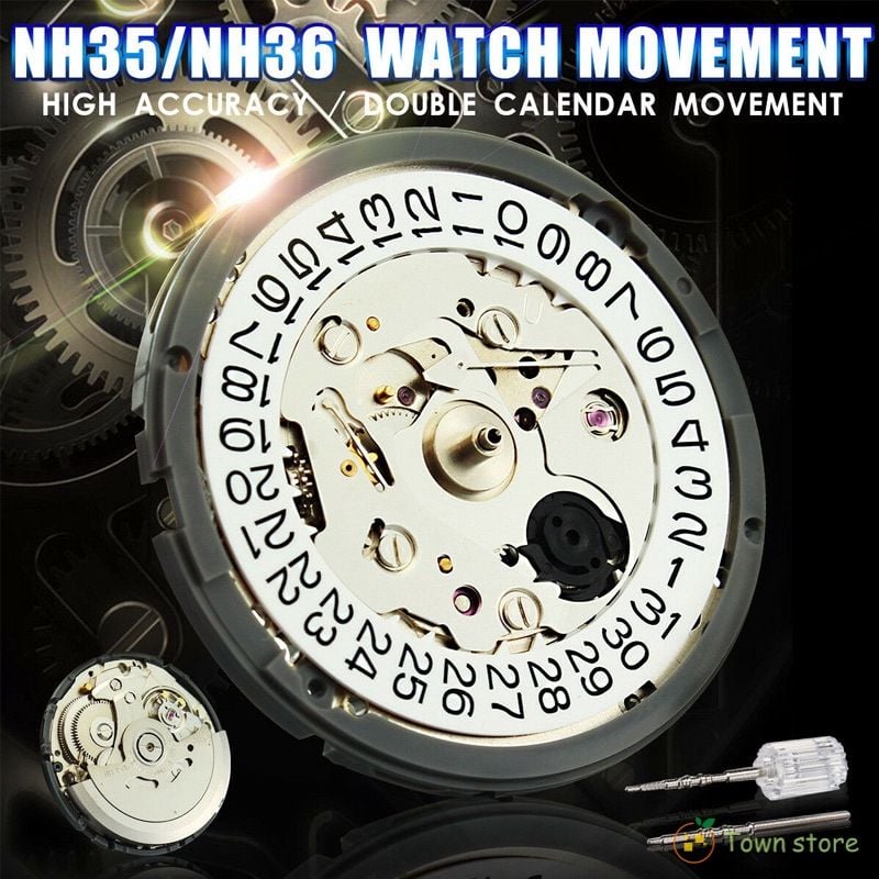 Seiko Caliber 4R35 Watch Movement Caliber Corner | Nh36 Accuracy Automatic  Watch Movement Black/white Date Day Wheel Wristwatch Replacement For Nh36 M  