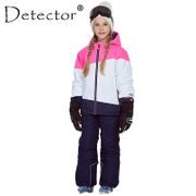 Detector Girl Ski Jacket and Pant Winter Warm Skiing Suit Windproof Outdoor Children Clothing Set Kids Snow Sets For Boys Girls