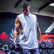 New Fashion Cotton Cut Off Sleeveless Shirts Bodybuilding Stringer Tank Top Men Fitness Mens Singlet Workout Gym Clothing Vest