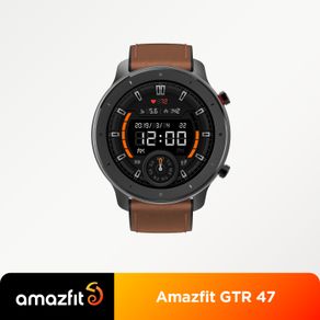 Global Version Amazfit GTR 47mm GPS Smart Watch 5ATM Waterproof Smartwatch 24 Days Battery Music Leather Strap