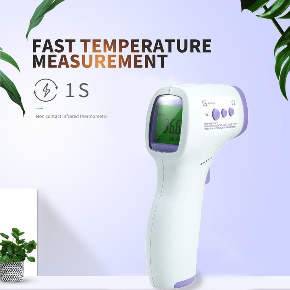 Multifunction thermometer three-color backlit display forehead thermometer  digital display infrared alarm human body thermometer