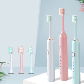 Intelligent Automatic Electric Toothbrush Adult  5 Modes Tooth Brush USB Charging Waterproof Tooth Whitening tooth Heads Set