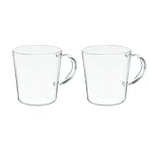 HARIO SRM-1824 Borosilicate Glass Straight Mug Set of 2