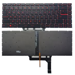 Laptop Replacement US Layout Red Backlit Keyboard for MSI GS65 GS65VR P65 WP65 WS65 PS63 GF63 PS42 MS-16Q1 MS-16Q2 Black