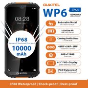 Rugged Waterproof Smartphone OUKITEL WP6 Ip68 Octa Core 6GB 128GB Mobile Phone 9V/2A 10000mAh Battery 48MP Triple Camera