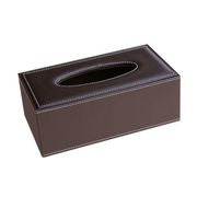BolehDeals PU Leather Tissue Box Cover Home Car Napkin Toilet Paper Holder Case Brown(Export)