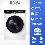 [BULKY][Midea] Knight Series SpaCare with Inverter Washer 8KG Front Load Washing Machine [MFK868W]