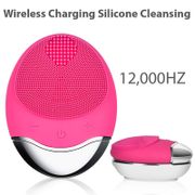 USB Facial Cleansing Brush Sonic Vibration Face Cleaner Silicone ABS Deep Pore Cleaning Electric Waterproof Massage Soft