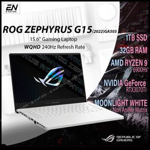 ASUS - ROG Zephyrus G15 15.6" 165Hz (3ms) WQHD IPS-Level Gaming Laptop - AMD Ryzen 7 6800HS | 9 6900HS - 16GB Ram - NVIDIA GeForce RTX 3060 | RTX 3070Ti | RTX3080 - 1TB SSD | 2Y ASUS Warranty | GA503RM | GA503QR (2022) [SAME DAY DELIVERY]