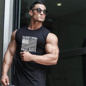 Mens Bodybuilding Tank Top Gym Fitness Singlet Sleeveless Muscle Vest Undershirt