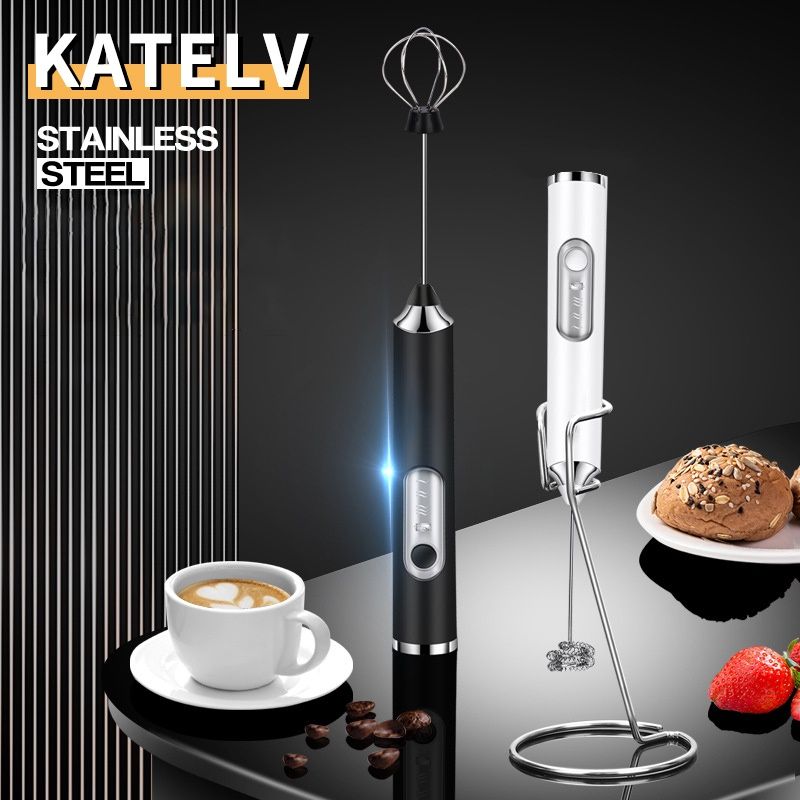 ELENXS Electric Mini Handle Cooking Eggbeater Juice Hot Drinks Milk Frother  Coffee Stirrer Foamer Whisk Mixer