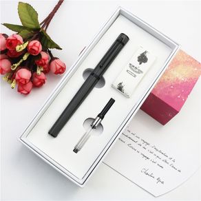 Graphite black Fountain pen Iridium luxury  pen set ink pen contains 6 color cartridges endless exploration  series