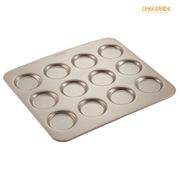 CHEFMADE Wkoopie Cake Pan, 12-Cavity Non-Stick Wkoopie Bakeware
