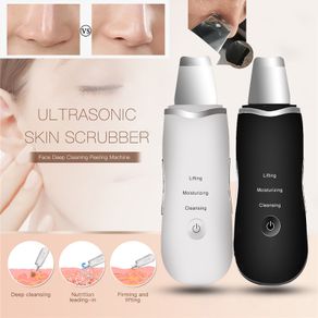 Professional Rechargeable Ultrasonic Facial Skin Scrubber Ion Deep Face Cleaning Peeling Rechargeable Skin Care Device