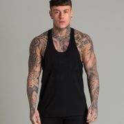Brand gym tank top men bodybuilding stringer Solid singlet fitness clothes workout sleeveless shirt