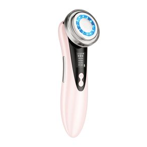 Original Ultrasonic Vibration Face Anti Aging LED Light Therapy Hot Facial Massager Beauty Care Mini Home Use Handy Deep Skin Cleansing Device