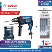 Bosch Impact Drill GSB 16 RE 750W with 100 pc Hand Tool Set