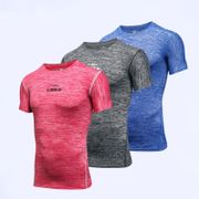 Men Running Tights Compression Short sleeve T-shirt sports shirt Gym Fitness Bodybuilding jogging T shirt Quick dry Tees Tops
