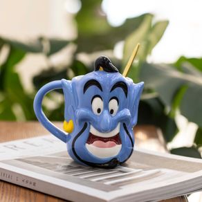 1PCS Disney Cartoon Water Cup Aladdin Lamp Ceramic Mug Funny Festival Gift Home Office Collection Breakfast Coffee Milk Cup