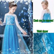 Frozen Anna Elsa / Aladdin / Disney princess dresses Kids Girls Costume Princess Party fancy cosplay dress