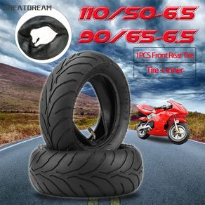 Gaetooely 90/65-6.5 Tread Tire with Inner Tube 47-49Cc Pocket Dirt Pit Bike 